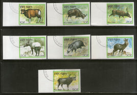 Vietnam 1988 Wildlife Animals 7v Imperf Sc 1885-91 Used # 13143A