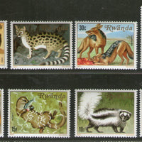 Rwanda 1981 Carnivorous Animals Fox Big Cat Wildlife Fauna 8v Sc 1035-42 MNH # 13202