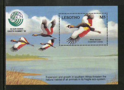 Lesotho 1992 Birds Crane Wildlife Animals Sc 944 M/s MNH # 13225
