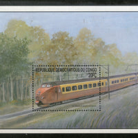 Congo Zaire 2001 Steam Locomotive Train Electric Transport Railway Sc 1569 M/s MNH # 13322