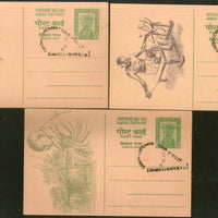 India 1969 Mahatma Gandhi Birth Centenary SABARMATI Cancelled Set of 3 Post Cards Mint # 13334