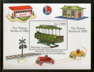 Sierra Leone 1992 Toy Trains Series Locomotive Transport M/s Sc 1552 MNH # 12547