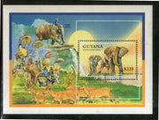 Guyana 1992 Elephants of Maharaja of Benares Kaziranga National Park India Wildlife M/s Sc 2608 MNH # 13408