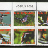 Suriname 2008 Birds Wildlife Animal Fauna Sc 1373 Setenant 6v MNH # 13424