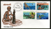 Papua New Guinea 1981 Fishing Net Fishing Ship 4v FDC # 13442