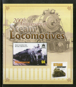 Montserrat 2004 Steam Locomotives Railway Transport Sc 1108 M/s MNH # 13446