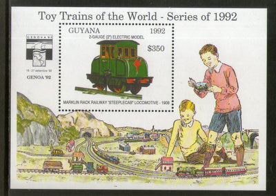 Guyana 1992 Toy Steam Locomotive Railway Transport Sc 2630 M/s MNH # 13451