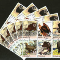 Angola 2000 Birds of Prey Golden Eagle Raptor Setenant BLK/6 Cancelled X5 #13484