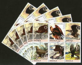 Angola 2000 Birds of Prey Golden Eagle Raptor Setenant BLK/6 Cancelled X5 #13484