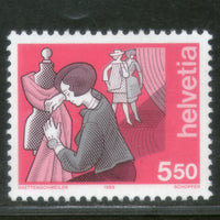 Switzerland 1989 Industry Dressmaker Faishon Design Women 1v MNH # 134 - Phil India Stamps