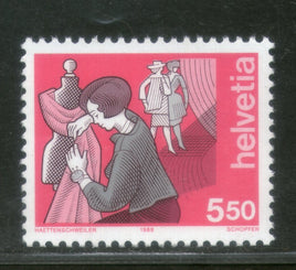 Switzerland 1989 Industry Dressmaker Faishon Design Women 1v MNH # 134 - Phil India Stamps