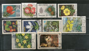 Russia USSR 10 Diff. Flowers Tree Plant Flora Used Stamps # 13524