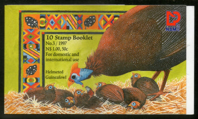 Namibia 1997 Greeting Helmeted Guinea fowl Hen Birds Sc 845a Stamp Booklet # 13534