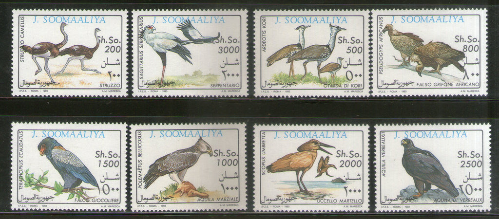 Somalia 1993 Birds Wildlife Animals Fauna 8v MNH # 13546