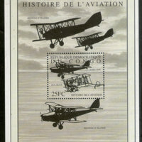 Congo Zaire 2001 History of Aviation Aeroplane Transport Sc 1587 M/s MNH # 13571