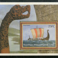 Congo Zaire 2001 Viking Drakkar Sailing Ships Transport Sc 1581 M/s MNH # 13585