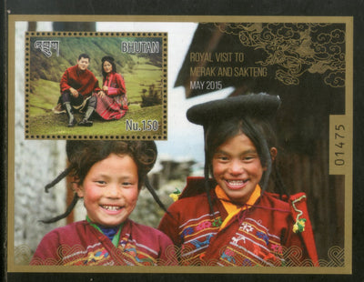 Bhutan 2015 Royal Visit to Merak & Sakteng King Queen M/s MNH # 13589