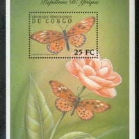 Congo Zaire 2001 Flower & Butterfly Tree Plant Insect Sc 1602 M/s MNH # 13590