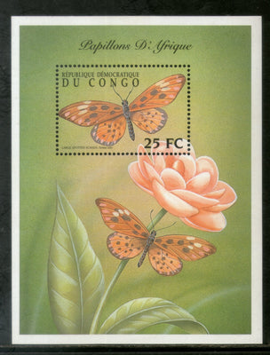 Congo Zaire 2001 Flower & Butterfly Tree Plant Insect Sc 1602 M/s MNH # 13590