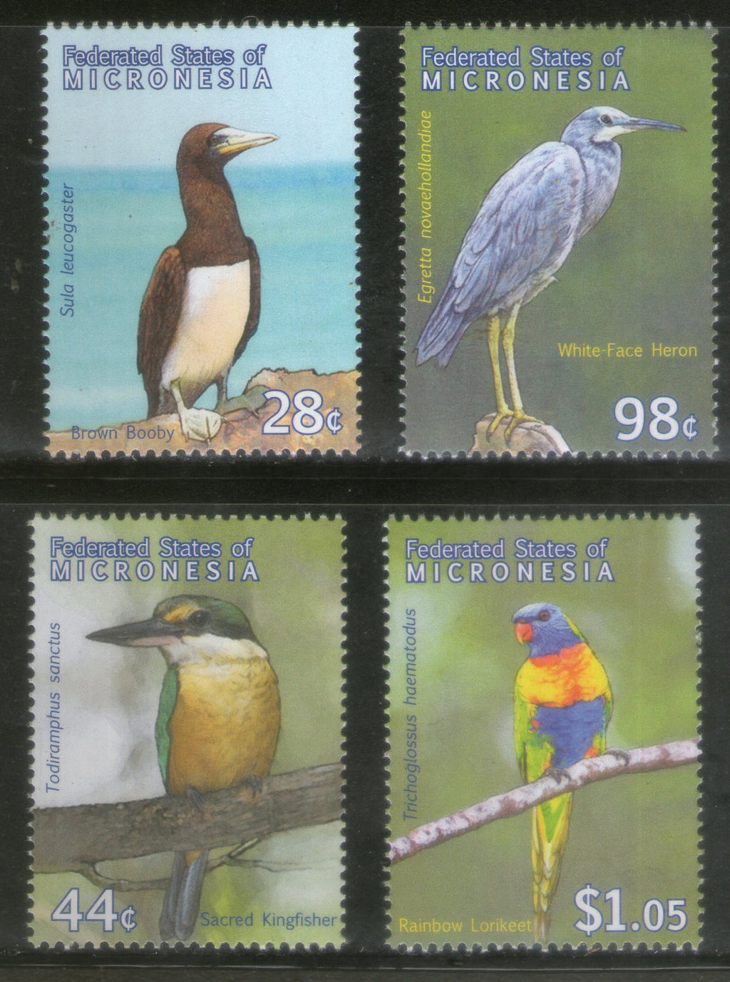 Micronesia 2009 Parrot Birds Wildlife Fauna Sc 855-58 MNH # 1376