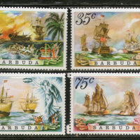 Barbuda 1975 Battle of the Saints Sailing Ships Transport Sc 209-12 MNH # 138 - Phil India Stamps