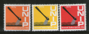 UNIP 3 diff Subscription Stamps MNH # 139