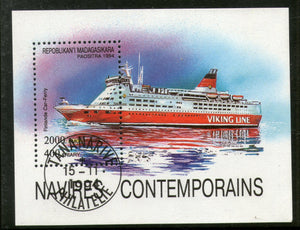 Malagasy 1994 Finnish Car Ferry Ship Transport Sc 1255 S/s Cancelled # 0143 - Phil India Stamps