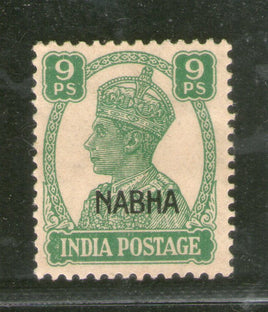 Inde Nabha State 9ps KG VI Timbre-poste SG 107 / Sc 102 Cat 3 £ MNH # 1470 