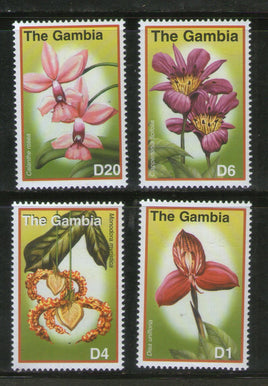 Gambia 2001 Orchids Flower Plant Sc 2457-60 4v MNH # 1477