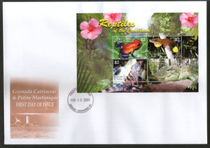 Grenada 2005 Reptiles & Amphibians Frog Lizard Sc 2653 Sheetlet FDC # 15040