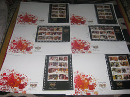 India 2013 100 Years of Indian Cinema Film Movie Art Set of 6 Sheetlets on FDC