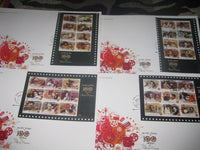 India 2013 100 Years of Indian Cinema Film Movie Art Set of 6 Sheetlets on FDC