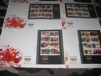 India 2013 100 Years of Indian Cinema Film Movie Art Set of 6 Sheetlets on FDC