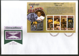 Grenada 2003 Tour de France Bicycle Race Cycling Sc 2464 Sheetlet FDC # 15103