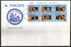 St. Vincent 1992 US Volleyball Dream Team Olympic Games Sc 1745 Sheetlet FDC # 15115