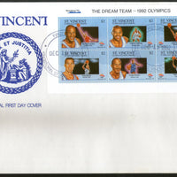 St. Vincent 1992 US Volleyball Dream Team Olympic Games Sc 1745 Sheetlet FDC # 15115