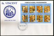 St. Vincent 1991 Nobel Prize Winner Einstein Roentgen Marconi Sc 1563 Sheetlet FDC # 15130