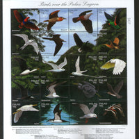 Palau 1990 Lagoon Birds Parrot Wildlife Fauna Sc 402 Sheetlet MNH # 15133