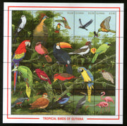 Guyana 1990 Birds Parrot Wildlife Fauna Sc 2380 Sheetlet MNH # 15142