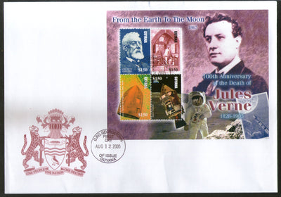 Guyana 2005 Jules Verne Writer Sc 3921 Sheetlet FDC # 15151