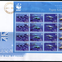 Tuvalu 2006 WWF Pygmy Killer Whale Fish Marine Life Animal Sc 1022 Sheetlet FDC # 15153
