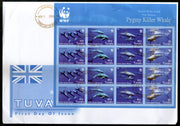 Tuvalu 2006 WWF Pygmy Killer Whale Fish Marine Life Animal Sc 1022 Sheetlet FDC # 15153