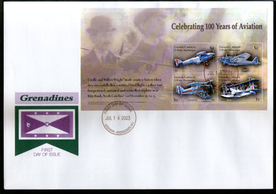 Grenada 2003 Powered Flight Aviation Transport Sc 2575 M/s on FDC # 15171