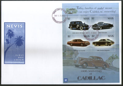 Nevis 2003 Cadillac Motor Car Automobile Sc 1346 Sheetlet FDC # 15192