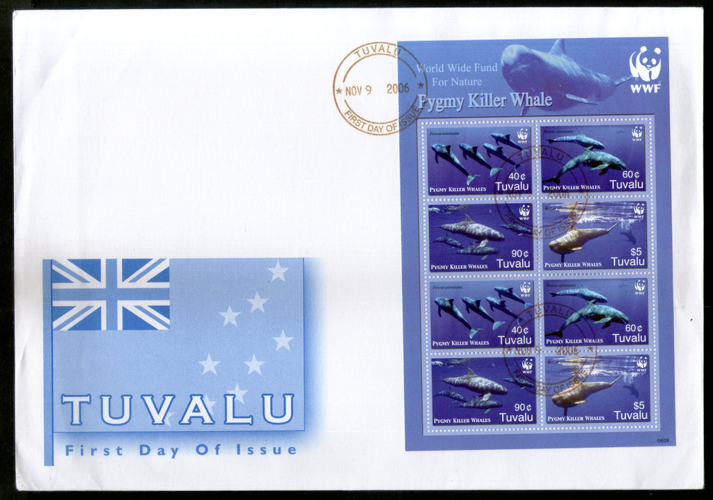 Tuvalu 2006 WWF Pygmy Killer Whale Fish Marine Life Animal Sc 1022e M/s FDC # 15198