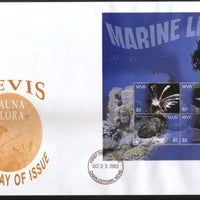 Nevis 2003 Fishes Marine Life Sc 1366 Sheetlet FDC # 15215