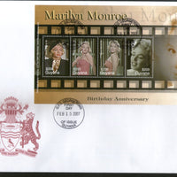 Guyana 2007 Marilyn Monroe Cinema Film Actress  Sc 3944 Sheetlet FDC # 15243