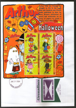 Grenada 2004 Arthur Halloween Cartoon Film Sc 2522  Sheetlet FDC # 15252