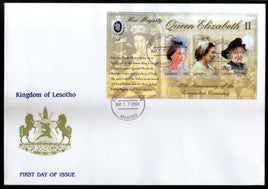 Lesotho 2004 Couronnement de la reine Élisabeth II Sc 1328 Feuillet FDC n° 15269