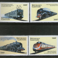 Gabon 2000 Locomotives Railway Train Transport Sc 1028-31 MNH # 155
